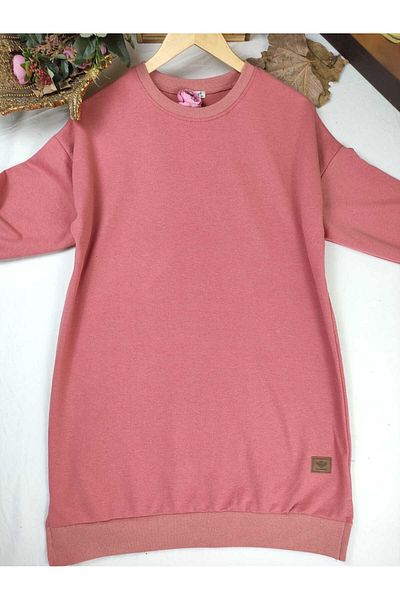 ALMİNA Two Yarn Cotton Combed Tesetures Tunic Sweatshirt