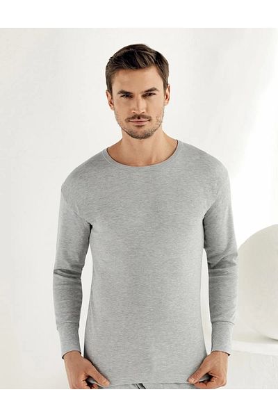 BEYAZTOPTAN Ανδρικά εσώρουχα Interloek Crew Neck E016 - Γκρι