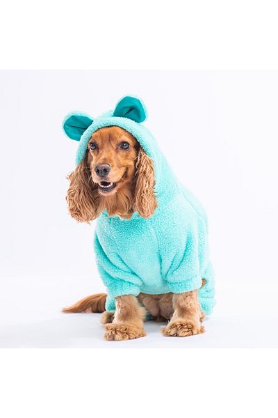 Pawstar Mint Koala Small Breed Plush Jumpsuit Dog Jumpsuit Dog Outfit Cat Outfit