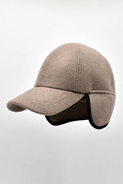 Külah Men's Fleece Eared Cap Hat-beige