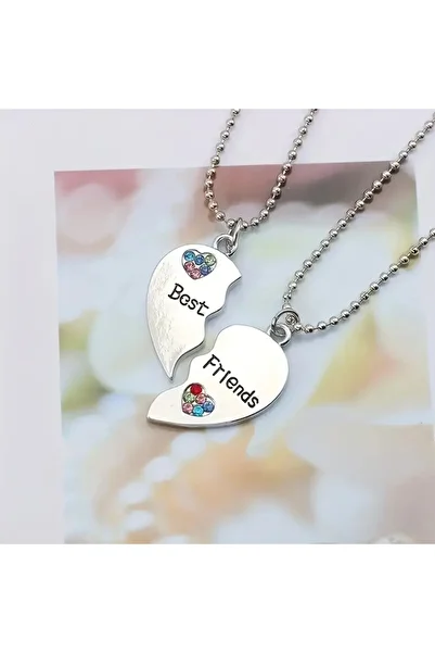 GlassySKY Heart Necklace for Girls - Best Friend Best Friends Kanka Birthday Gift