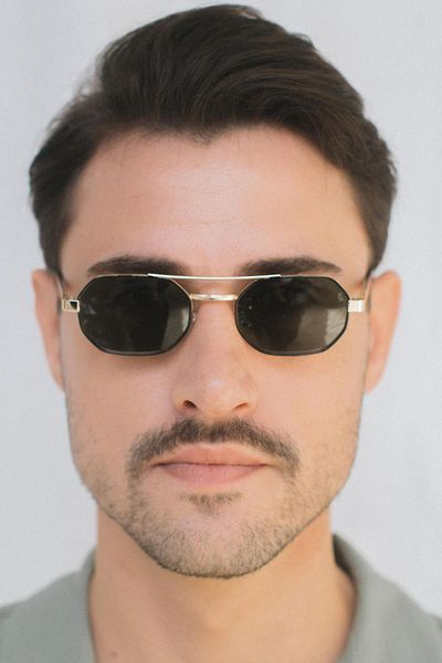 Bilge Karga Marny Gold Green Men's Sunglasses