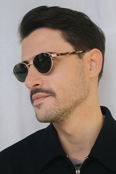 Bilge Karga Maija Gold Green Men's Sunglasses