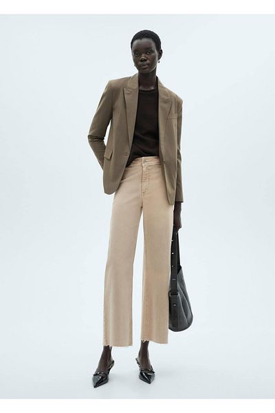 MANGO Woman Ψηλόμεσο Culotte Jean παντελόνι Catherin