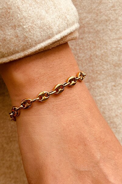 Medusa Accessories Sailor Chain Gold Color Steel Men's Bracelet