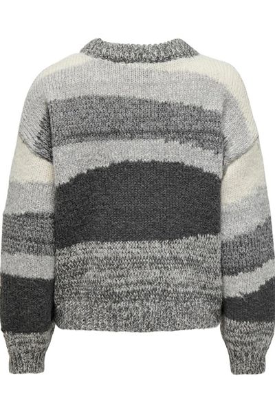 ONLY Onljenny Life Ls O-Neck Knt Gray 15327620