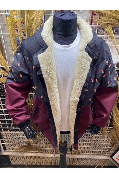 AZTEK VİNTAGE Aztek vintage kürklü oversize mont
