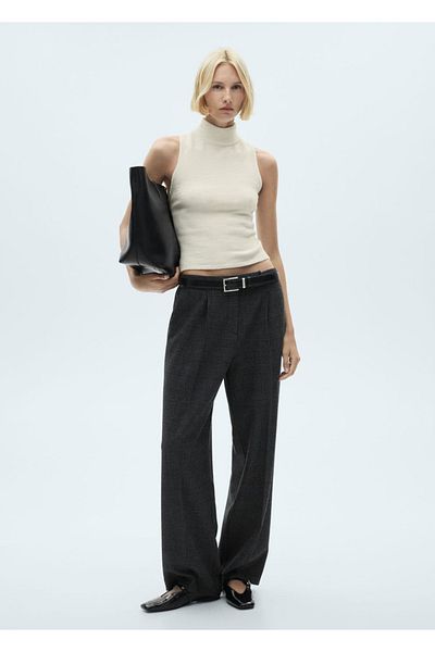 MANGO Woman Open Back Knit Blouse