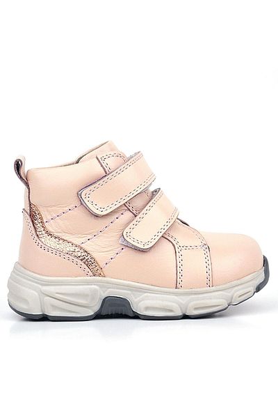 Rakerplus Genuine Leather Pink Velcro Sports Baby Girl Boots