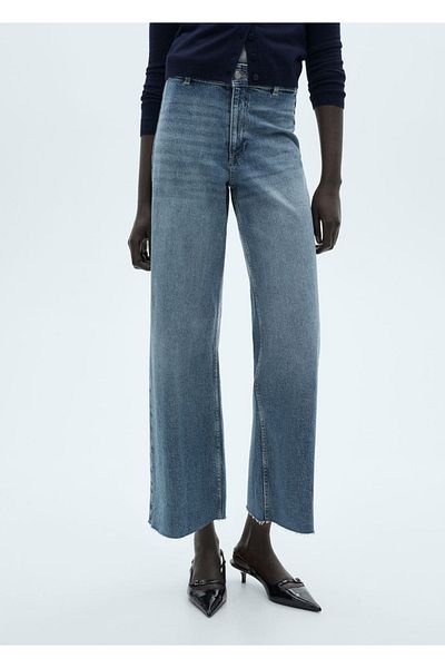 MANGO Woman Catherin magas derekú Culotte Jean nadrág