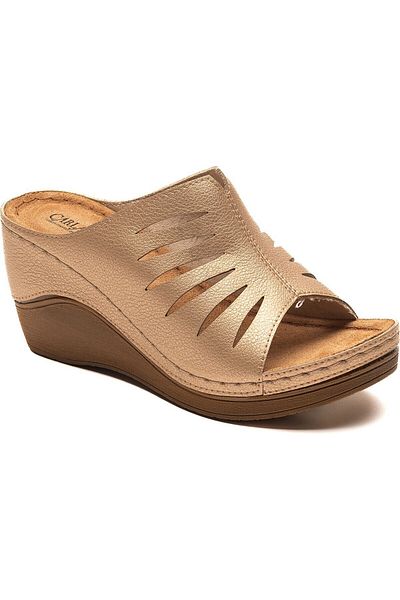 Carlaverde High Sole Orthopedic Women's Slippers Heel Height 8 cm 170677