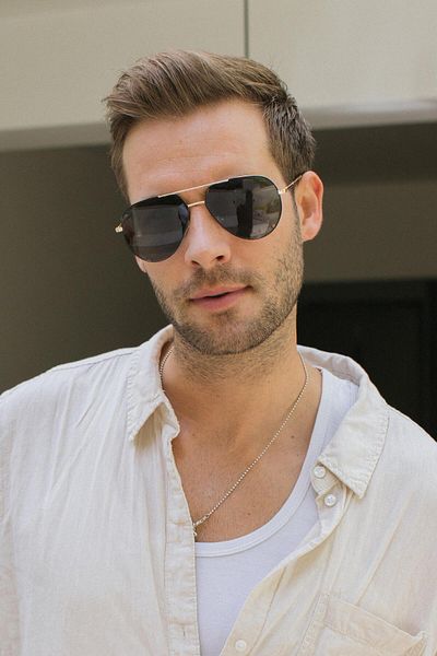 Bilge Karga Patka Gold Black Green Sunglasses for Men