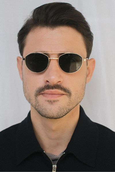 Bilge Karga Maija Gold Green Men's Sunglasses
