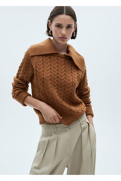 MANGO Woman Zapinany na guziki, dzianinowy kardigan