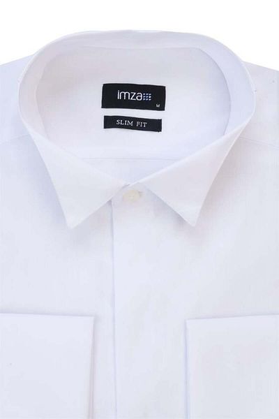 İmza Cămașă albă cu mânecă lungă, guler de cal, slim fit, slim fit1004205060