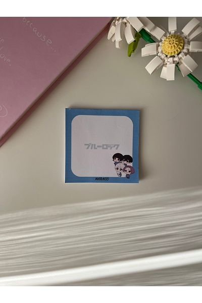 Hara Company قفل أزرق أنيمي 9x9 حجم أنيمي Memopad
