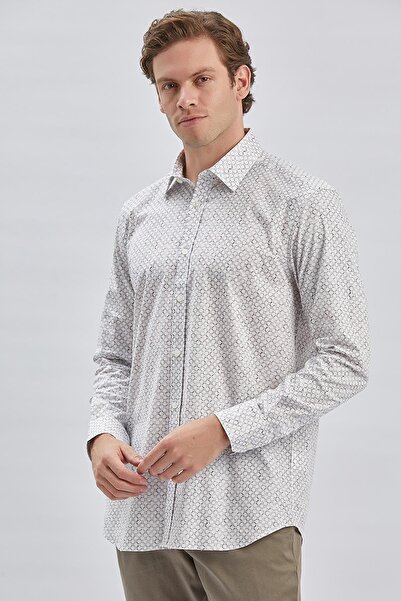 İmza Біла сорочка з довгими рукавами, жорстким коміром та кишенями, класичний крій, комфортна посадка 1004240107