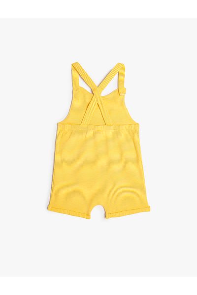 Koton Jumpsuit Salopet Lion Applique Detailed Adjustable Strap