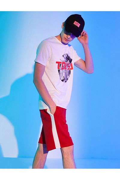 Koton Slim Fit Striped Shorts