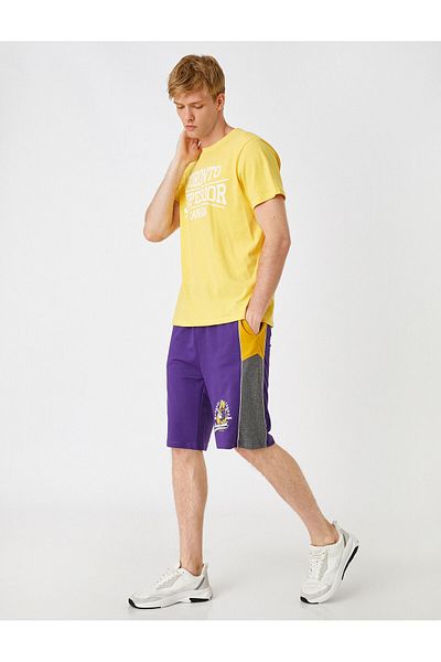 Koton College Shorts Basketball Printed Waist Waist Pocket