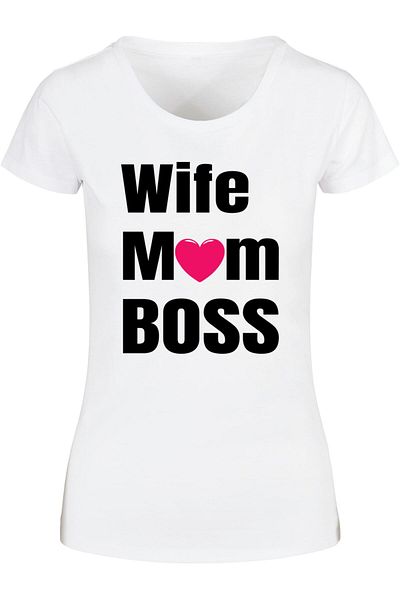 ABSOLUTE CULT Damen Ladies Mother&#39;s Day - Wife Mum Boss Basic T-Shirt