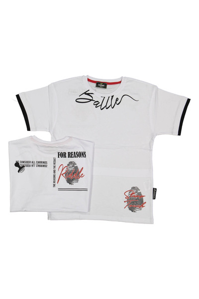 Carrinos Αγορικό καλοκαιρινό μπλουζάκι Ballier με γραπτό δακτυλικό αποτύπωμα - Ηλικία 9 ετών