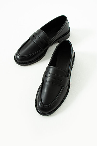 Pazzyonez Жіночі чорні шкіряні повсякденні повсякденні мокасини класичні мокасини