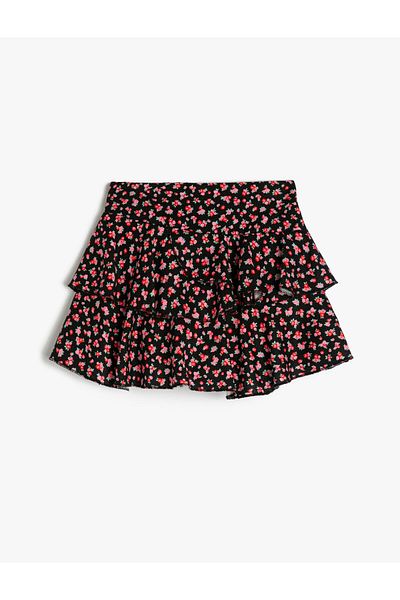 Koton Layered Elastic Waist Skirt - Frilly Design