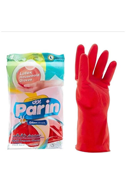 parın قفازات تنظيف الأطباق اللاتكس من بارين، كبيرة، زوج واحد
