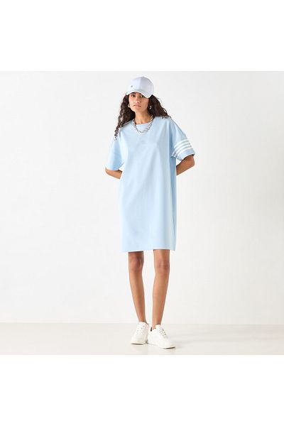 Kappa Logo Detail T-shirt Dress with Short Sleeves