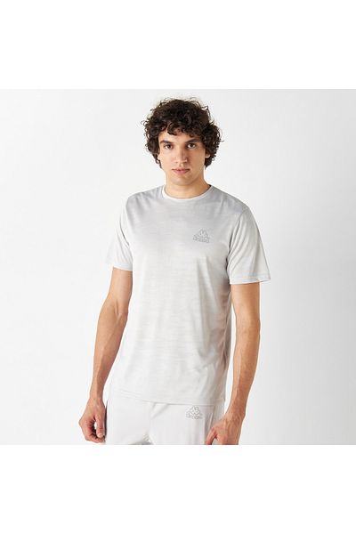 Kappa Logo Print Performance T-shirt with Short Sleeves