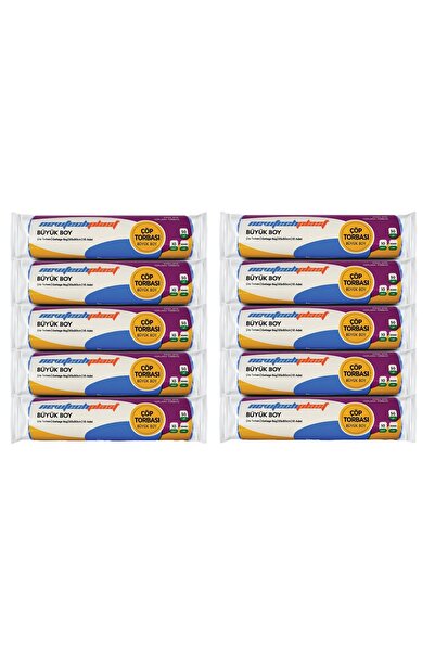 Newtechplast كيس قمامة، حجم كبير، أزرق، 65 × 80 سم، 10 لفات 100 قطعة