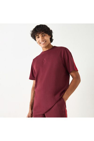 Kappa Solid T-shirt with Round Neck and Short Sleeves