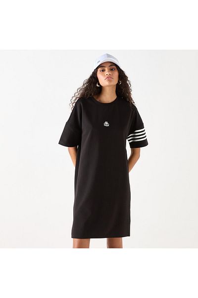 Kappa Logo Detail T-shirt Dress with Short Sleeves