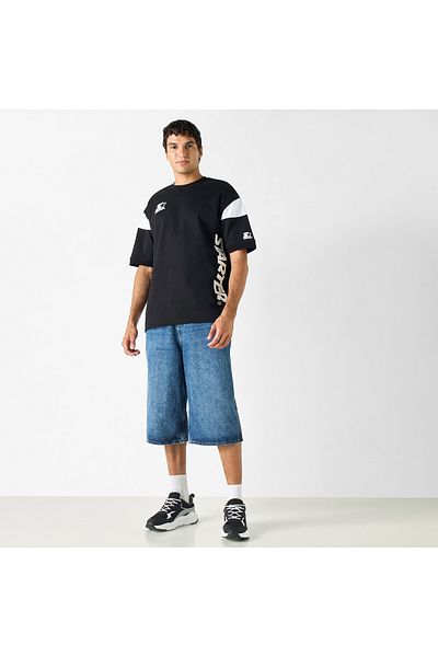 Starter Printed T-shirt with Crew Neck and Short Sleeves