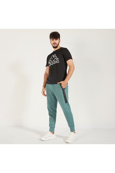 Kappa Logo Print Crew Neck Regular Fit T-shirt with Short Sleeves