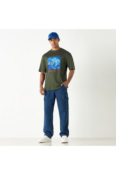 Kappa Graphic Print T-shirt with Short Sleeves