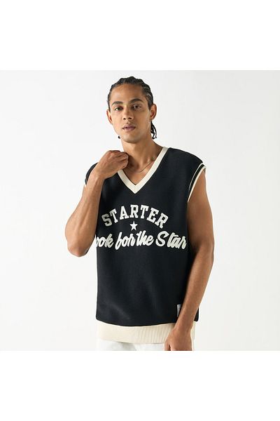 Starter Slogan Applique V-neck Sleeveless T-shirt
