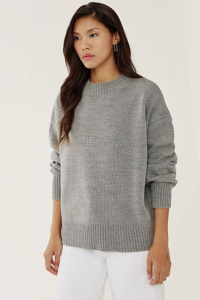 Hiccup Pulover de tricotaj Relax Fit cu decolteu