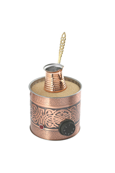 tuliphomev Ottoman Bakır Kumda Kahve Makinesi Cezve Ile - Tüm Ülkelere Uyumlu