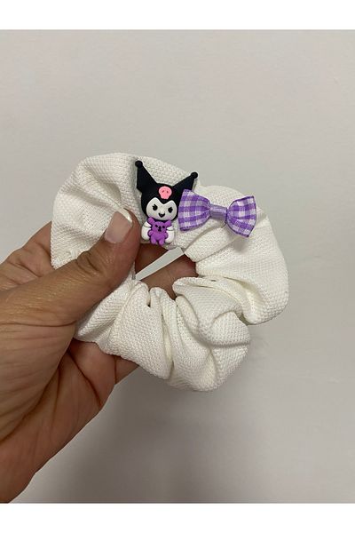 synshop Sanrio Kuromi Cinnamoroll Bagel - Scrunchie de păr din cauciuc, cadou de zi de naștere pentru femei și fete adolescente