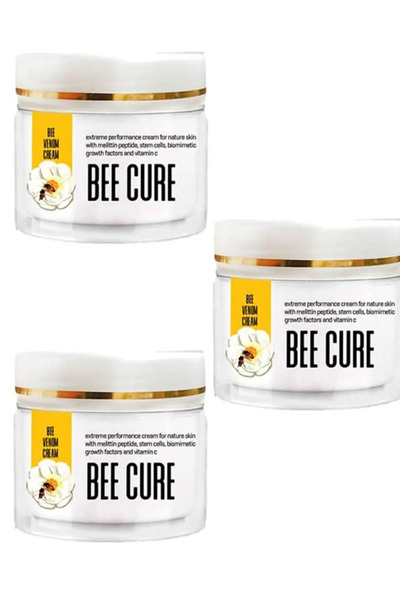 bee cure Arı Zehri Etkili Vucüt Fıtık Boyun Kremi 100 ml x 3 Adet