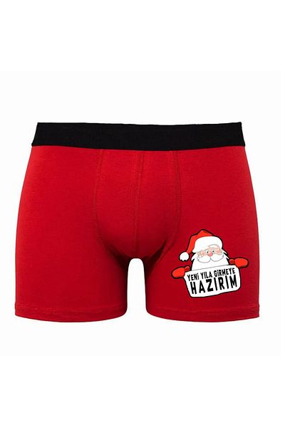 Zıbıncı I'M Ready to Enter the New Year Printed Boxer