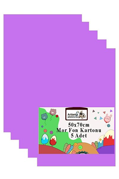 Artlantis Fon Kartonu 50x70 cm 120 gr 5 Adet 50*70 cm Renkli Fon Kartonu Kağı...
