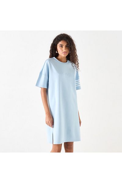 Kappa Logo Detail T-shirt Dress with Short Sleeves