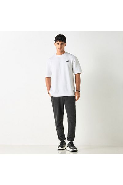 Starter Logo Applique Crew Neck T-shirt with Short Sleeves