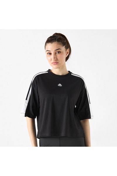 Kappa Logo Embroidered T-shirt with Crew Neck and Short Sleeves