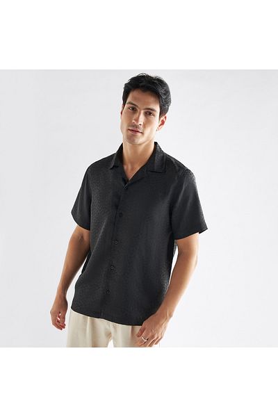 FAV Jacquard Shirt with Camp Collar