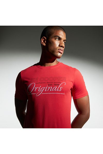 Lee Cooper Logo Print Crew Neck T-shirt