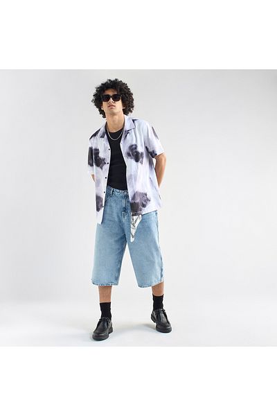 FAV All-Over Print Camp Collar Shirt with Short Sleeves